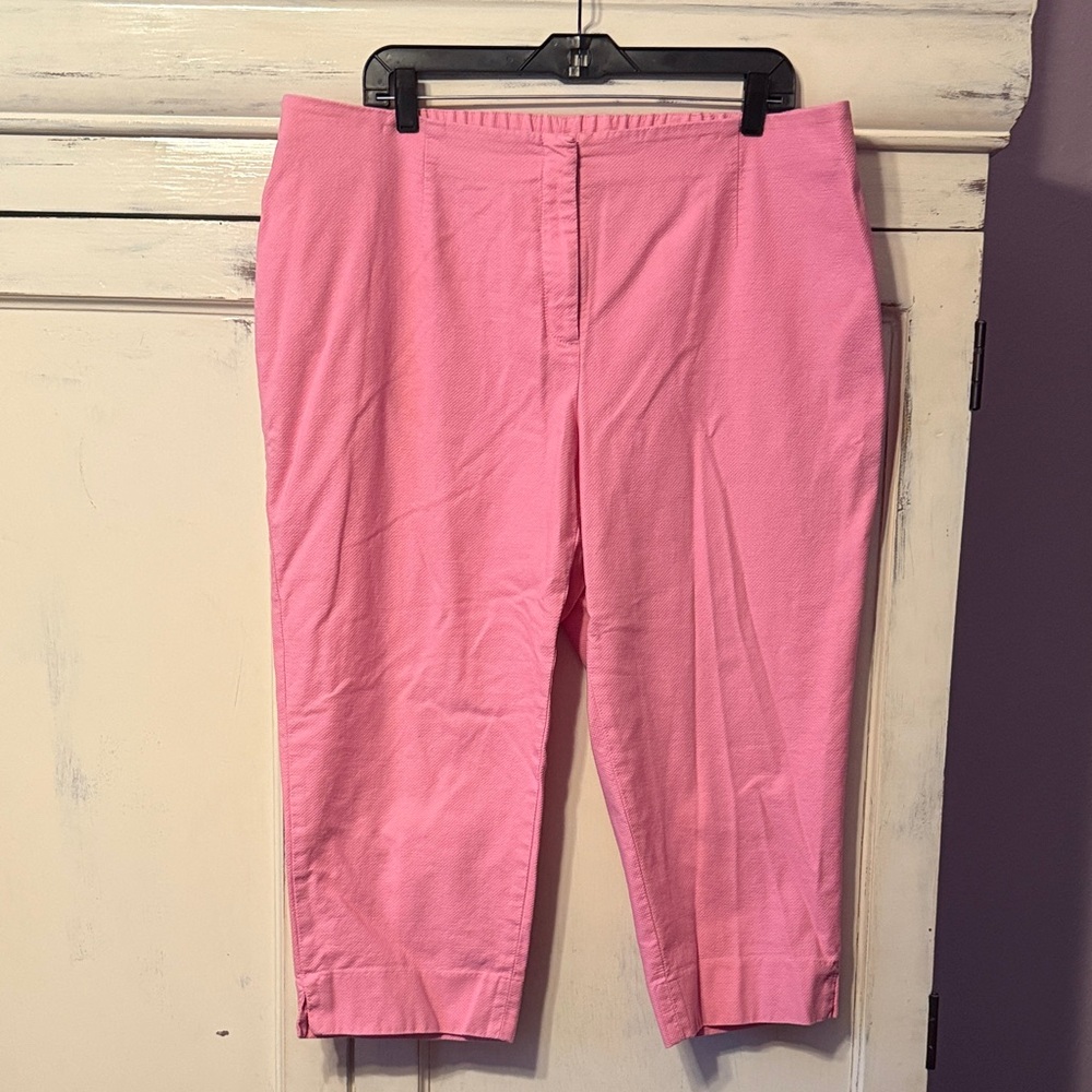 Talbots Pink Textured Women's Crop Pants